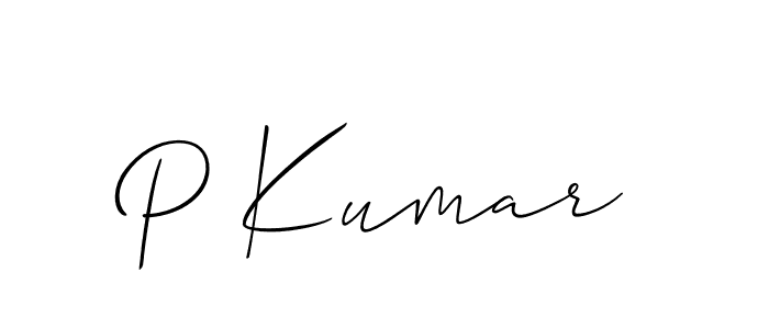 How to Draw P Kumar signature style? Allison_Script is a latest design signature styles for name P Kumar. P Kumar signature style 2 images and pictures png