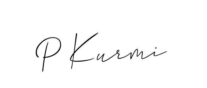 Allison_Script is a professional signature style that is perfect for those who want to add a touch of class to their signature. It is also a great choice for those who want to make their signature more unique. Get P Kurmi name to fancy signature for free. P Kurmi signature style 2 images and pictures png