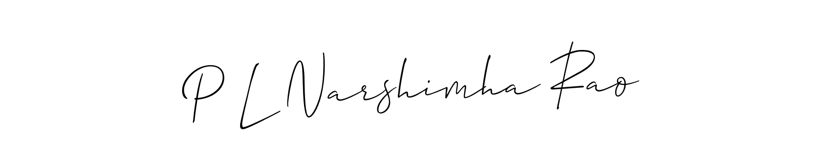 Here are the top 10 professional signature styles for the name P L Narshimha Rao. These are the best autograph styles you can use for your name. P L Narshimha Rao signature style 2 images and pictures png