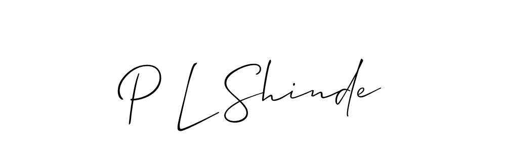 How to make P L Shinde signature? Allison_Script is a professional autograph style. Create handwritten signature for P L Shinde name. P L Shinde signature style 2 images and pictures png