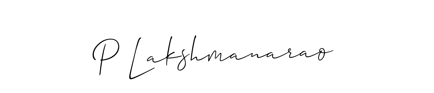 The best way (Allison_Script) to make a short signature is to pick only two or three words in your name. The name P Lakshmanarao include a total of six letters. For converting this name. P Lakshmanarao signature style 2 images and pictures png