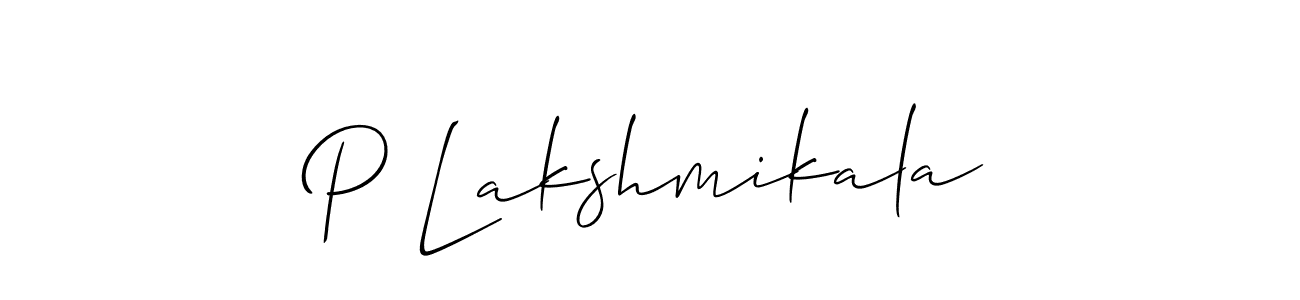 Once you've used our free online signature maker to create your best signature Allison_Script style, it's time to enjoy all of the benefits that P Lakshmikala name signing documents. P Lakshmikala signature style 2 images and pictures png