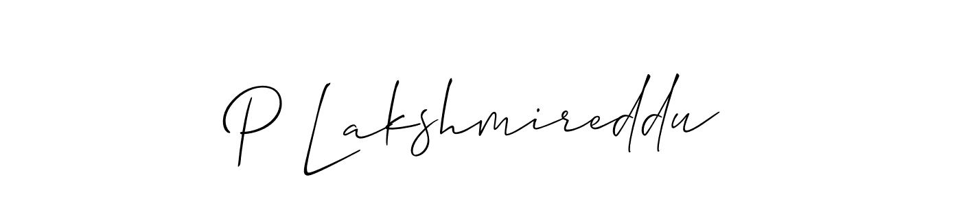 P Lakshmireddu stylish signature style. Best Handwritten Sign (Allison_Script) for my name. Handwritten Signature Collection Ideas for my name P Lakshmireddu. P Lakshmireddu signature style 2 images and pictures png