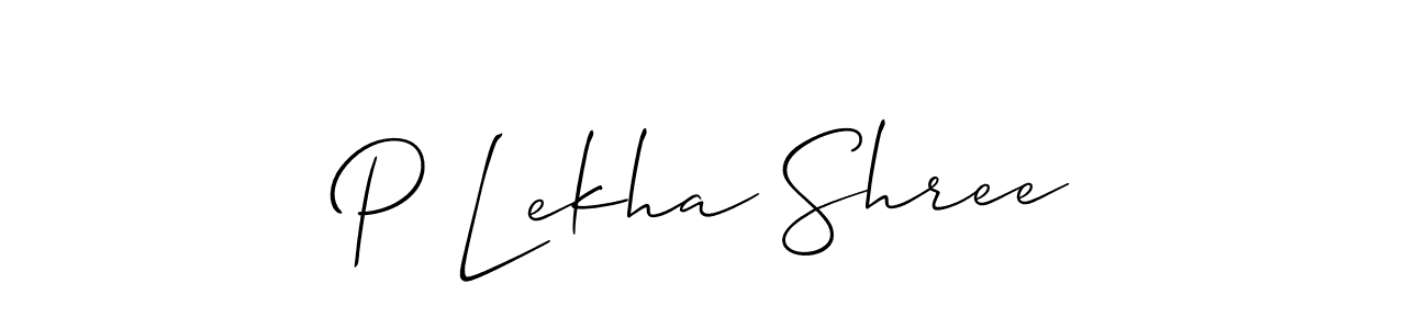 Best and Professional Signature Style for P Lekha Shree. Allison_Script Best Signature Style Collection. P Lekha Shree signature style 2 images and pictures png