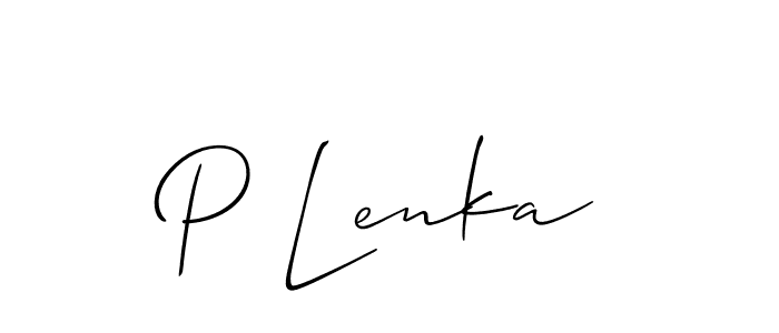 Once you've used our free online signature maker to create your best signature Allison_Script style, it's time to enjoy all of the benefits that P Lenka name signing documents. P Lenka signature style 2 images and pictures png