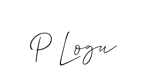 Best and Professional Signature Style for P Logu. Allison_Script Best Signature Style Collection. P Logu signature style 2 images and pictures png