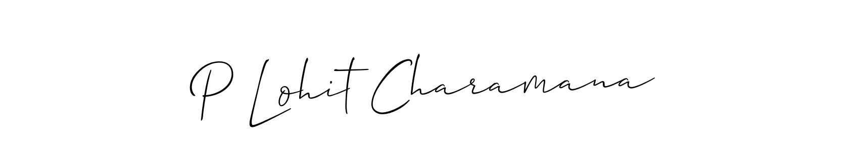 How to Draw P Lohit Charamana signature style? Allison_Script is a latest design signature styles for name P Lohit Charamana. P Lohit Charamana signature style 2 images and pictures png