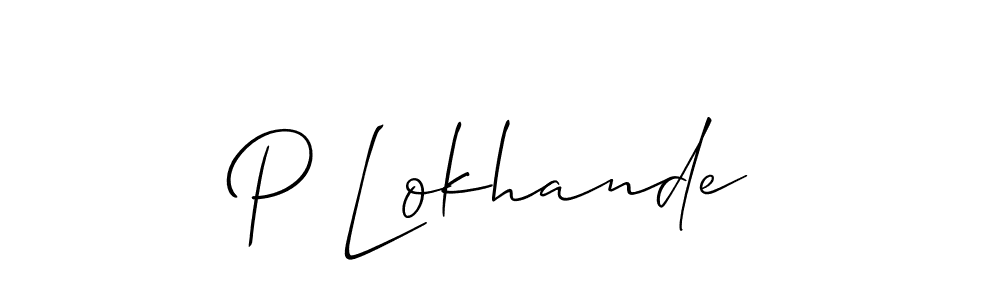 P Lokhande stylish signature style. Best Handwritten Sign (Allison_Script) for my name. Handwritten Signature Collection Ideas for my name P Lokhande. P Lokhande signature style 2 images and pictures png