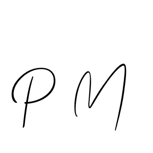 Design your own signature with our free online signature maker. With this signature software, you can create a handwritten (Allison_Script) signature for name P M. P M signature style 2 images and pictures png