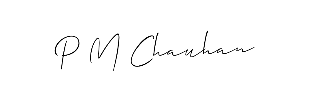 Similarly Allison_Script is the best handwritten signature design. Signature creator online .You can use it as an online autograph creator for name P M Chauhan. P M Chauhan signature style 2 images and pictures png