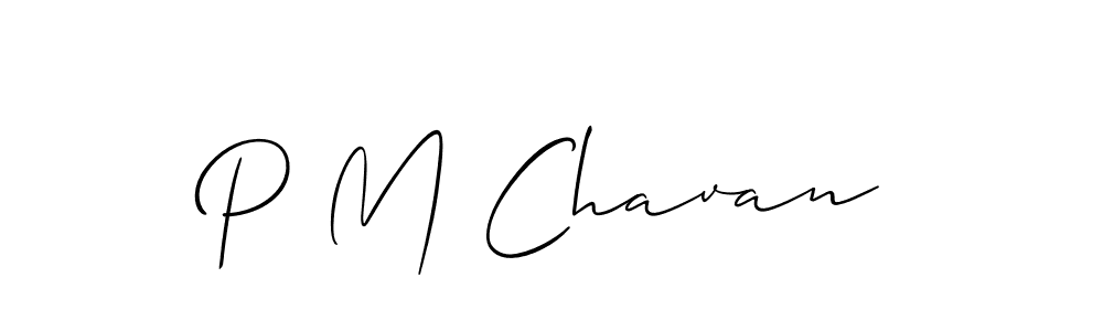 Best and Professional Signature Style for P M Chavan. Allison_Script Best Signature Style Collection. P M Chavan signature style 2 images and pictures png