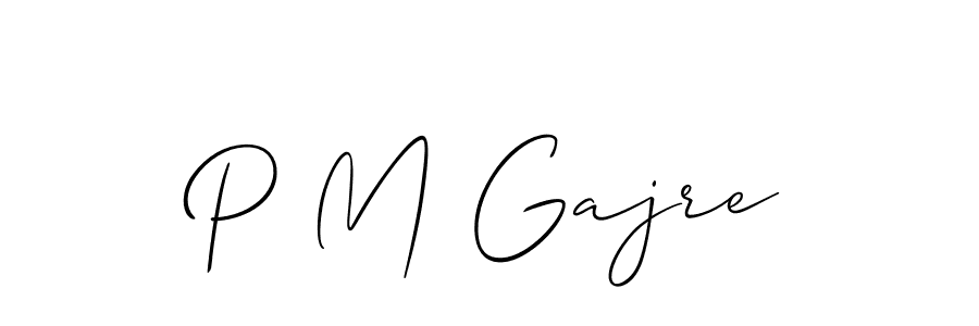 Also You can easily find your signature by using the search form. We will create P M Gajre name handwritten signature images for you free of cost using Allison_Script sign style. P M Gajre signature style 2 images and pictures png