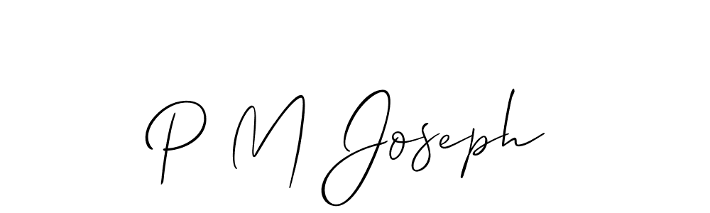 Design your own signature with our free online signature maker. With this signature software, you can create a handwritten (Allison_Script) signature for name P M Joseph. P M Joseph signature style 2 images and pictures png