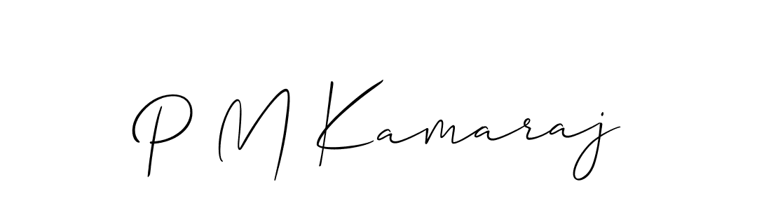 Also we have P M Kamaraj name is the best signature style. Create professional handwritten signature collection using Allison_Script autograph style. P M Kamaraj signature style 2 images and pictures png