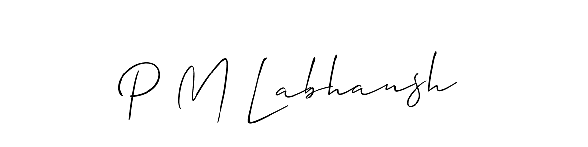 Make a beautiful signature design for name P M Labhansh. Use this online signature maker to create a handwritten signature for free. P M Labhansh signature style 2 images and pictures png