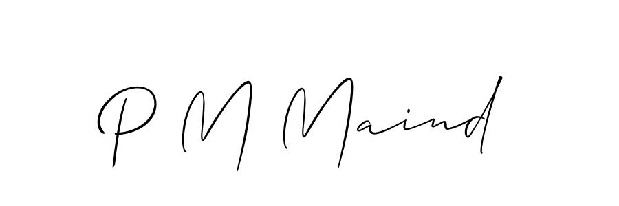 Check out images of Autograph of P M Maind name. Actor P M Maind Signature Style. Allison_Script is a professional sign style online. P M Maind signature style 2 images and pictures png
