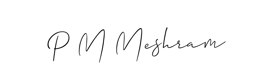 Similarly Allison_Script is the best handwritten signature design. Signature creator online .You can use it as an online autograph creator for name P M Meshram. P M Meshram signature style 2 images and pictures png