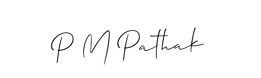 Also we have P M Pathak name is the best signature style. Create professional handwritten signature collection using Allison_Script autograph style. P M Pathak signature style 2 images and pictures png