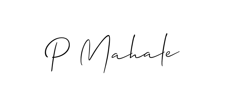 How to make P Mahale name signature. Use Allison_Script style for creating short signs online. This is the latest handwritten sign. P Mahale signature style 2 images and pictures png