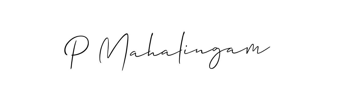 How to Draw P Mahalingam signature style? Allison_Script is a latest design signature styles for name P Mahalingam. P Mahalingam signature style 2 images and pictures png