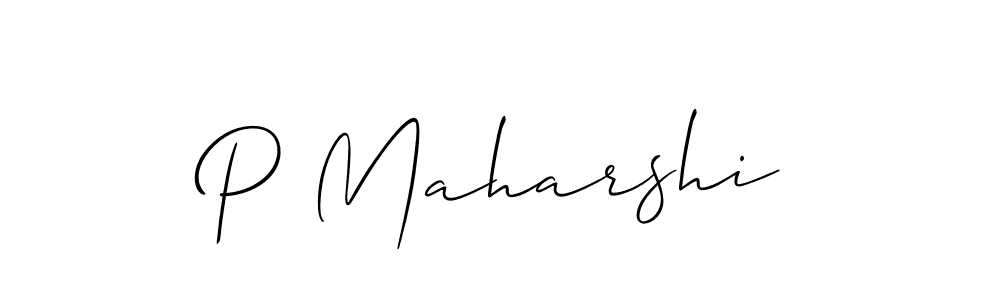 The best way (Allison_Script) to make a short signature is to pick only two or three words in your name. The name P Maharshi include a total of six letters. For converting this name. P Maharshi signature style 2 images and pictures png