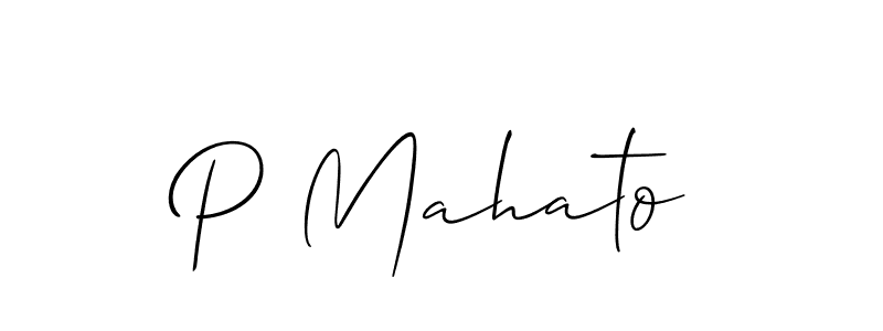 P Mahato stylish signature style. Best Handwritten Sign (Allison_Script) for my name. Handwritten Signature Collection Ideas for my name P Mahato. P Mahato signature style 2 images and pictures png