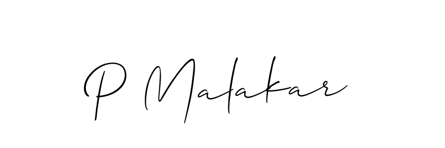 How to Draw P Malakar signature style? Allison_Script is a latest design signature styles for name P Malakar. P Malakar signature style 2 images and pictures png