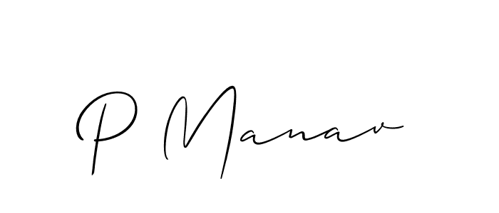 if you are searching for the best signature style for your name P Manav. so please give up your signature search. here we have designed multiple signature styles  using Allison_Script. P Manav signature style 2 images and pictures png