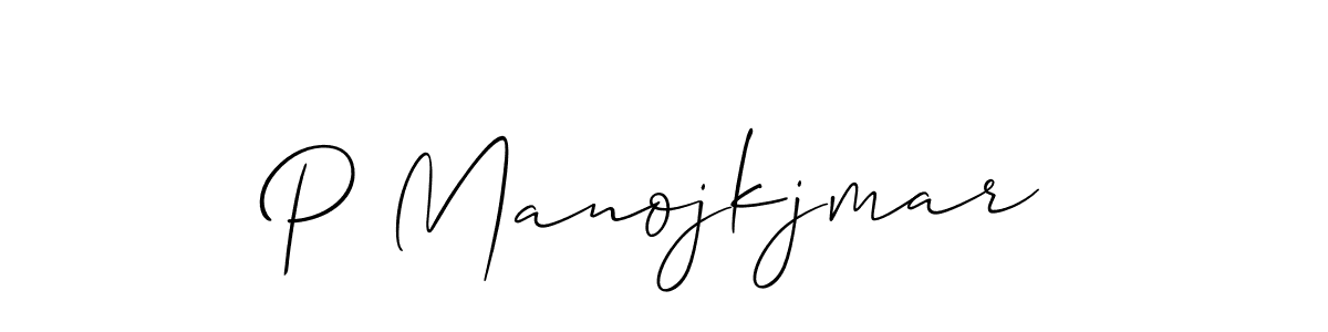 This is the best signature style for the P Manojkjmar name. Also you like these signature font (Allison_Script). Mix name signature. P Manojkjmar signature style 2 images and pictures png