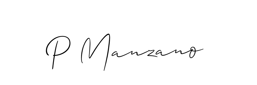 Use a signature maker to create a handwritten signature online. With this signature software, you can design (Allison_Script) your own signature for name P Manzano. P Manzano signature style 2 images and pictures png