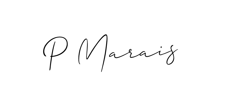 Use a signature maker to create a handwritten signature online. With this signature software, you can design (Allison_Script) your own signature for name P Marais. P Marais signature style 2 images and pictures png