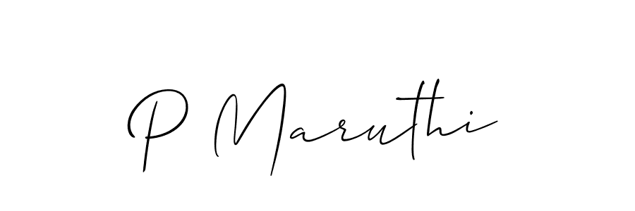 Also we have P Maruthi name is the best signature style. Create professional handwritten signature collection using Allison_Script autograph style. P Maruthi signature style 2 images and pictures png