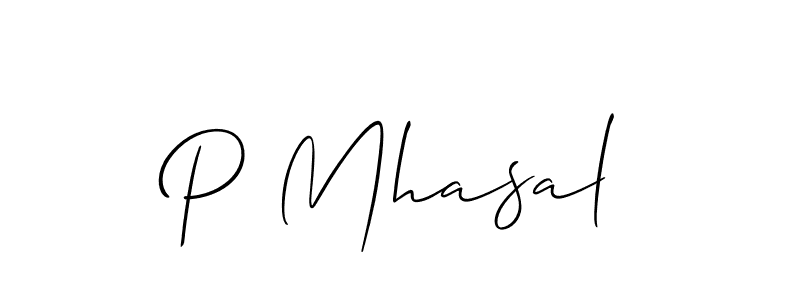 You should practise on your own different ways (Allison_Script) to write your name (P Mhasal) in signature. don't let someone else do it for you. P Mhasal signature style 2 images and pictures png