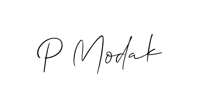 The best way (Allison_Script) to make a short signature is to pick only two or three words in your name. The name P Modak include a total of six letters. For converting this name. P Modak signature style 2 images and pictures png
