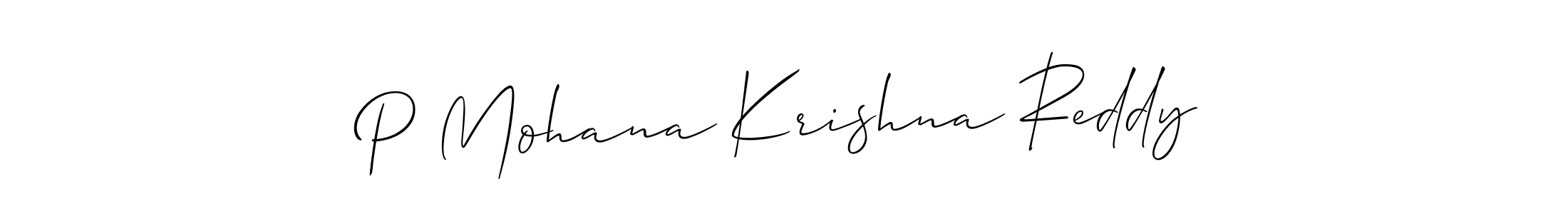How to Draw P Mohana Krishna Reddy signature style? Allison_Script is a latest design signature styles for name P Mohana Krishna Reddy. P Mohana Krishna Reddy signature style 2 images and pictures png