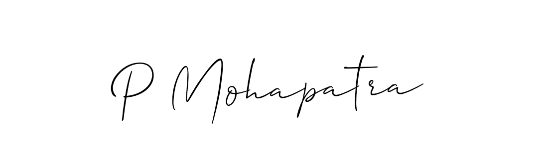 You should practise on your own different ways (Allison_Script) to write your name (P Mohapatra) in signature. don't let someone else do it for you. P Mohapatra signature style 2 images and pictures png