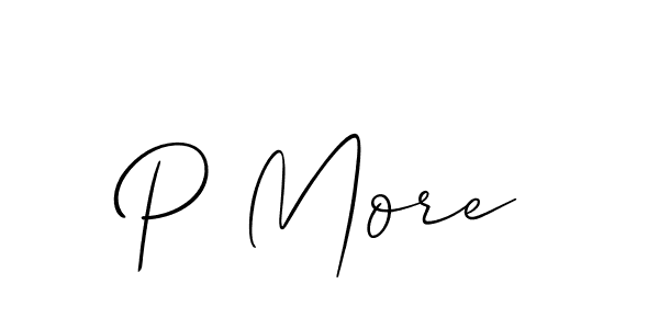 How to make P More name signature. Use Allison_Script style for creating short signs online. This is the latest handwritten sign. P More signature style 2 images and pictures png