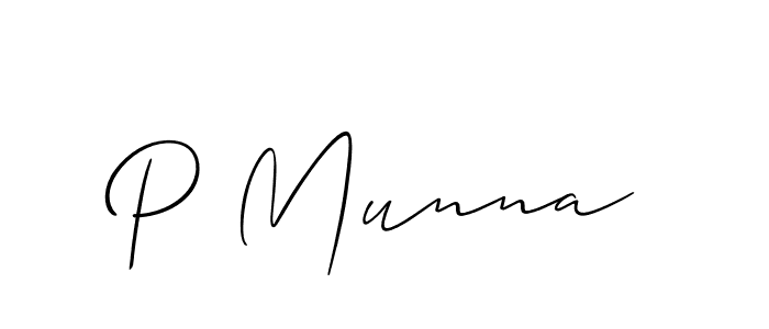 Also You can easily find your signature by using the search form. We will create P Munna name handwritten signature images for you free of cost using Allison_Script sign style. P Munna signature style 2 images and pictures png