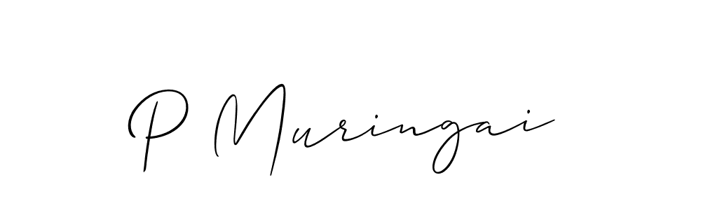 How to make P Muringai signature? Allison_Script is a professional autograph style. Create handwritten signature for P Muringai name. P Muringai signature style 2 images and pictures png