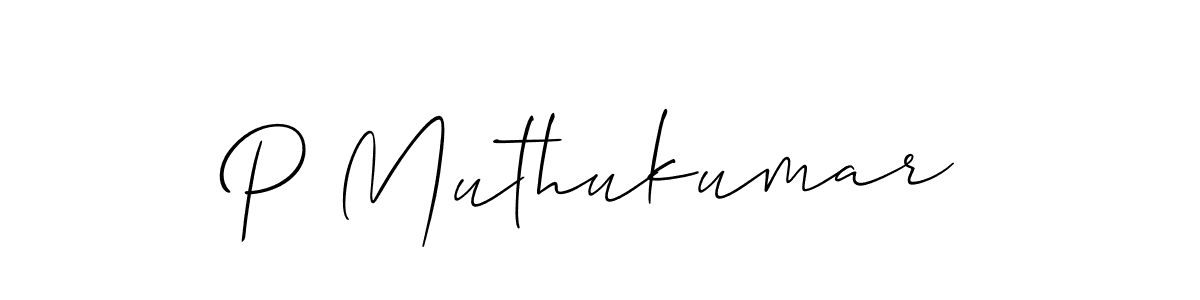 Make a beautiful signature design for name P Muthukumar. With this signature (Allison_Script) style, you can create a handwritten signature for free. P Muthukumar signature style 2 images and pictures png