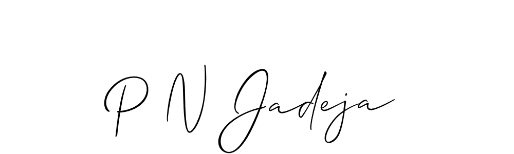 Similarly Allison_Script is the best handwritten signature design. Signature creator online .You can use it as an online autograph creator for name P N Jadeja. P N Jadeja signature style 2 images and pictures png