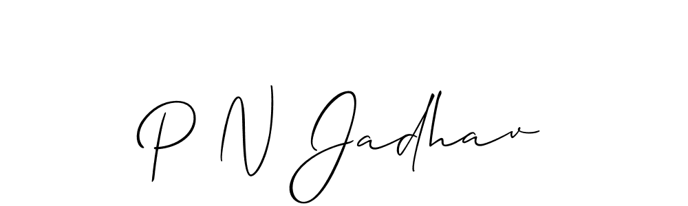 How to make P N Jadhav signature? Allison_Script is a professional autograph style. Create handwritten signature for P N Jadhav name. P N Jadhav signature style 2 images and pictures png