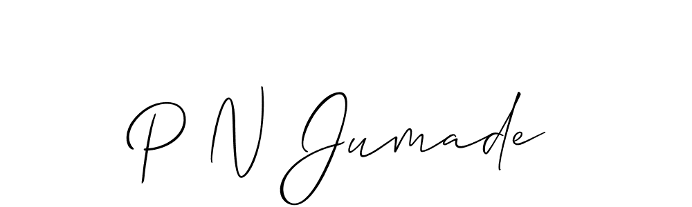 P N Jumade stylish signature style. Best Handwritten Sign (Allison_Script) for my name. Handwritten Signature Collection Ideas for my name P N Jumade. P N Jumade signature style 2 images and pictures png