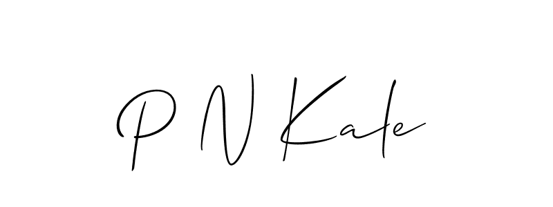 Use a signature maker to create a handwritten signature online. With this signature software, you can design (Allison_Script) your own signature for name P N Kale. P N Kale signature style 2 images and pictures png
