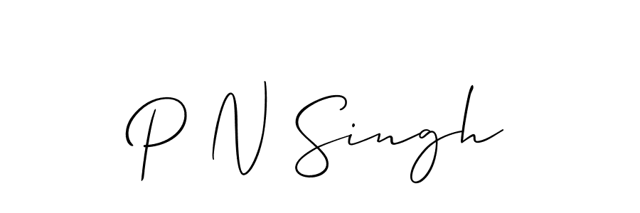 Design your own signature with our free online signature maker. With this signature software, you can create a handwritten (Allison_Script) signature for name P N Singh. P N Singh signature style 2 images and pictures png