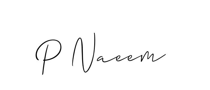 P Naeem stylish signature style. Best Handwritten Sign (Allison_Script) for my name. Handwritten Signature Collection Ideas for my name P Naeem. P Naeem signature style 2 images and pictures png