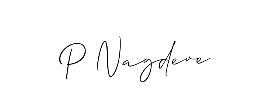 How to make P Nagdeve signature? Allison_Script is a professional autograph style. Create handwritten signature for P Nagdeve name. P Nagdeve signature style 2 images and pictures png