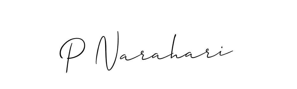 Make a beautiful signature design for name P Narahari. Use this online signature maker to create a handwritten signature for free. P Narahari signature style 2 images and pictures png