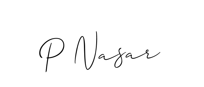 You can use this online signature creator to create a handwritten signature for the name P Nasar. This is the best online autograph maker. P Nasar signature style 2 images and pictures png
