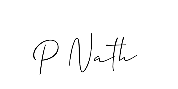 Also we have P Nath name is the best signature style. Create professional handwritten signature collection using Allison_Script autograph style. P Nath signature style 2 images and pictures png